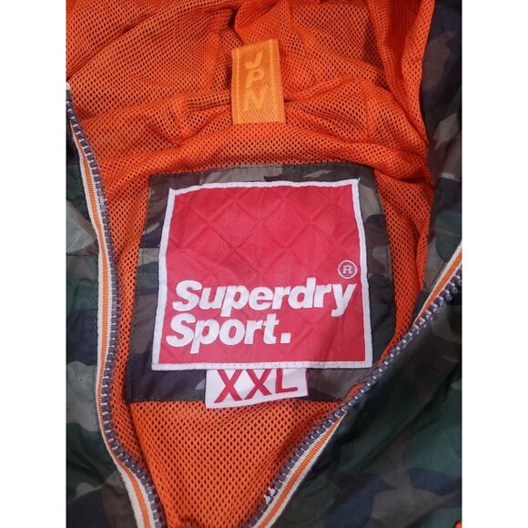 Superdry Sport Japan Camouflage Windbreaker Jacket Size XXL - Picture 3 of 15